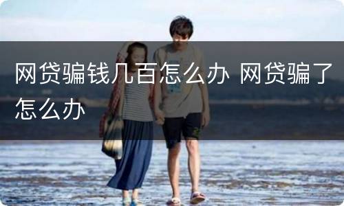 网贷骗钱几百怎么办 网贷骗了怎么办