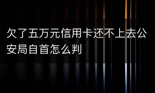 欠了五万元信用卡还不上去公安局自首怎么判