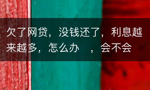 欠了网贷，没钱还了，利息越来越多，怎么办
，会不会被起