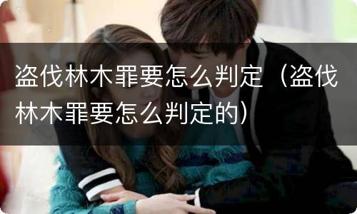 盗伐林木罪要怎么判定（盗伐林木罪要怎么判定的）