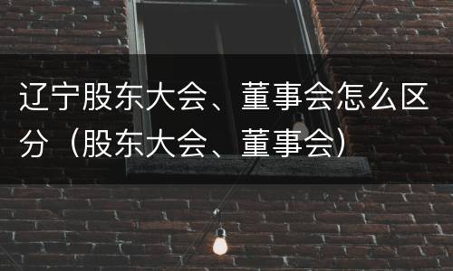 辽宁股东大会、董事会怎么区分（股东大会、董事会）