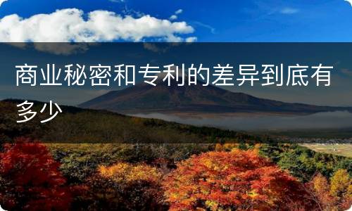 商业秘密和专利的差异到底有多少