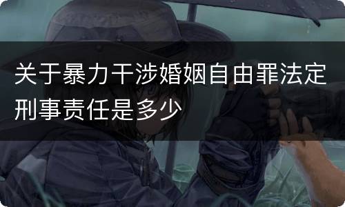 关于暴力干涉婚姻自由罪法定刑事责任是多少