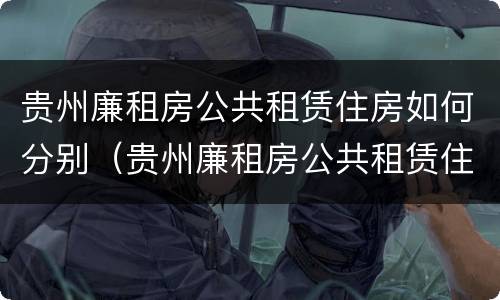 贵州廉租房公共租赁住房如何分别（贵州廉租房公共租赁住房如何分别申请）