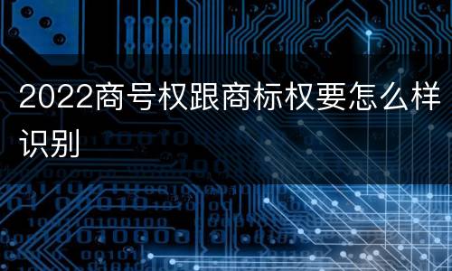 2022商号权跟商标权要怎么样识别
