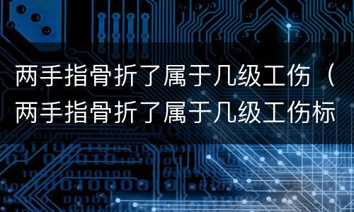 两手指骨折了属于几级工伤（两手指骨折了属于几级工伤标准）