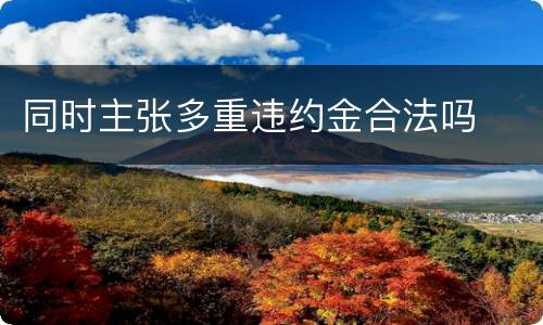 同时主张多重违约金合法吗