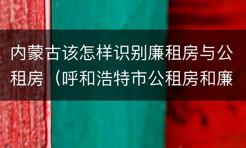 内蒙古该怎样识别廉租房与公租房（呼和浩特市公租房和廉租房的区别）