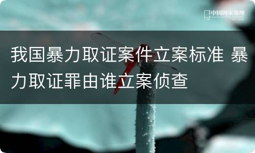 我国暴力取证案件立案标准 暴力取证罪由谁立案侦查