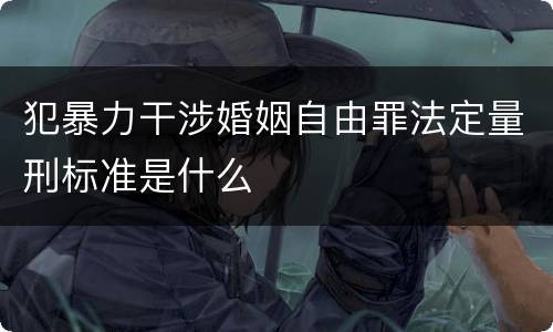 犯暴力干涉婚姻自由罪法定量刑标准是什么