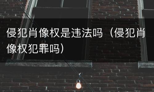 侵犯肖像权是违法吗（侵犯肖像权犯罪吗）