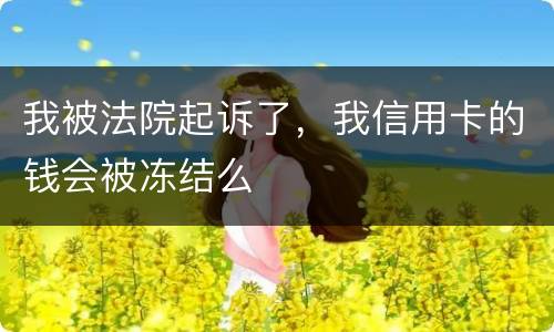我被法院起诉了，我信用卡的钱会被冻结么