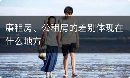 廉租房、公租房的差别体现在什么地方