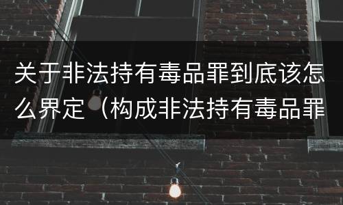 关于非法持有毒品罪到底该怎么界定（构成非法持有毒品罪必须是非法持有）
