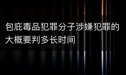 包庇毒品犯罪分子涉嫌犯罪的大概要判多长时间