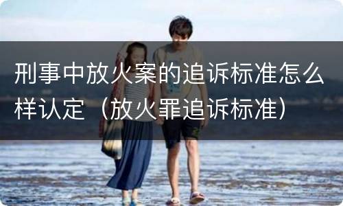 刑事中放火案的追诉标准怎么样认定（放火罪追诉标准）