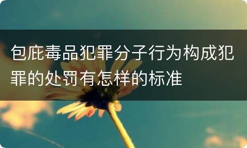 包庇毒品犯罪分子行为构成犯罪的处罚有怎样的标准