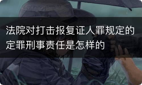 法院对打击报复证人罪规定的定罪刑事责任是怎样的
