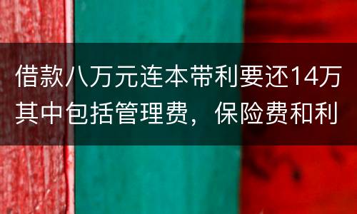 借款八万元连本带利要还14万其中包括管理费，保险费和利息请问这样的网贷合规吗