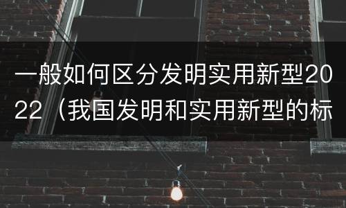 一般如何区分发明实用新型2022（我国发明和实用新型的标准）