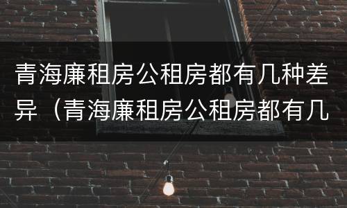 青海廉租房公租房都有几种差异（青海廉租房公租房都有几种差异政策）