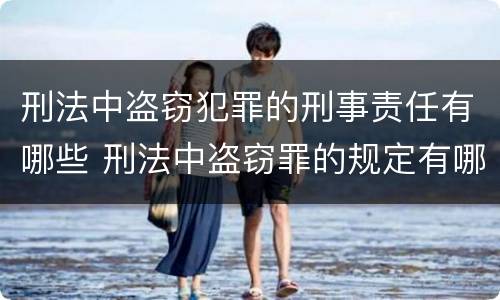 刑法中盗窃犯罪的刑事责任有哪些 刑法中盗窃罪的规定有哪些