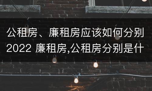 公租房、廉租房应该如何分别2022 廉租房,公租房分别是什么意思?