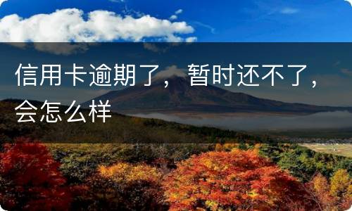 信用卡逾期了，暂时还不了，会怎么样