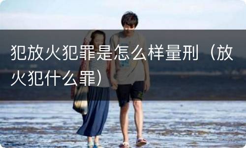 犯放火犯罪是怎么样量刑（放火犯什么罪）