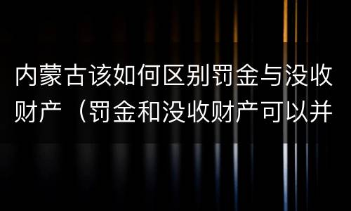 内蒙古该如何区别罚金与没收财产（罚金和没收财产可以并处吗）
