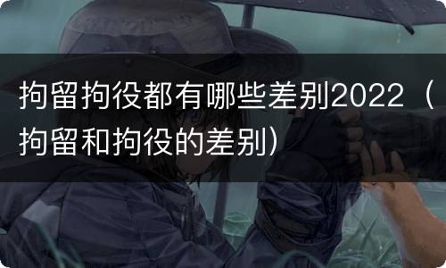 拘留拘役都有哪些差别2022（拘留和拘役的差别）