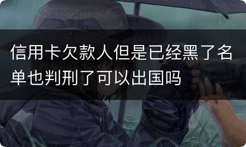 信用卡欠款人但是已经黑了名单也判刑了可以出国吗