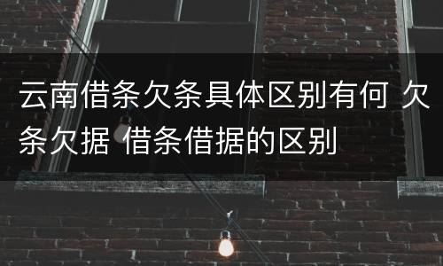 云南借条欠条具体区别有何 欠条欠据 借条借据的区别