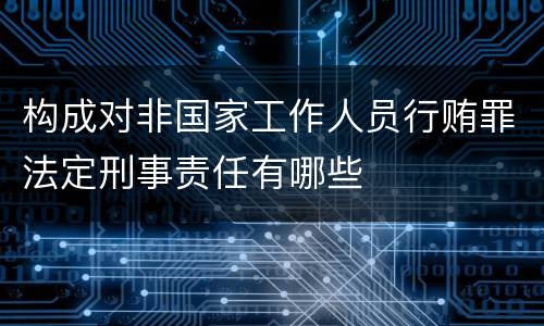 构成对非国家工作人员行贿罪法定刑事责任有哪些