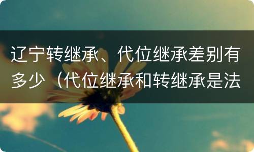 辽宁转继承、代位继承差别有多少（代位继承和转继承是法定继承吗）