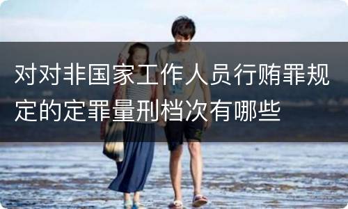 对对非国家工作人员行贿罪规定的定罪量刑档次有哪些