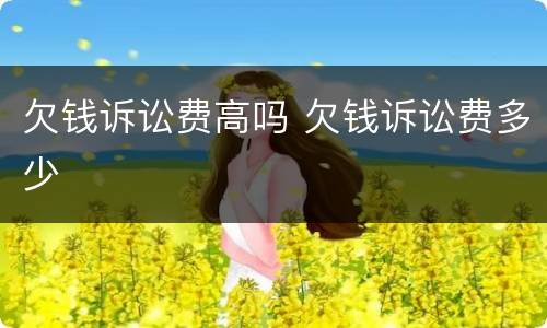 欠钱诉讼费高吗 欠钱诉讼费多少