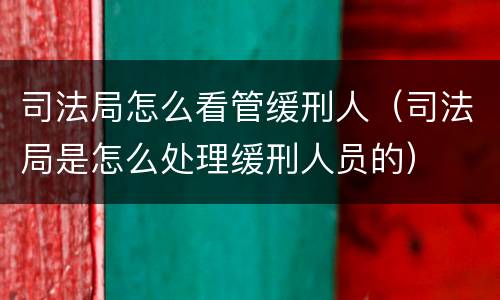 司法局怎么看管缓刑人（司法局是怎么处理缓刑人员的）