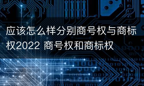 应该怎么样分别商号权与商标权2022 商号权和商标权