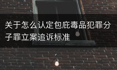 关于怎么认定包庇毒品犯罪分子罪立案追诉标准