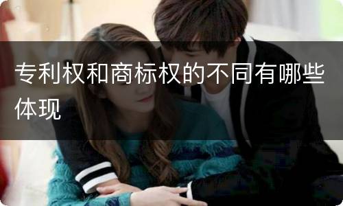 专利权和商标权的不同有哪些体现