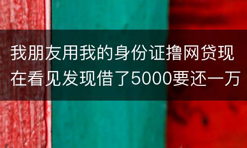 我朋友用我的身份证撸网贷现在看见发现借了5000要还一万多无力偿还怎么办