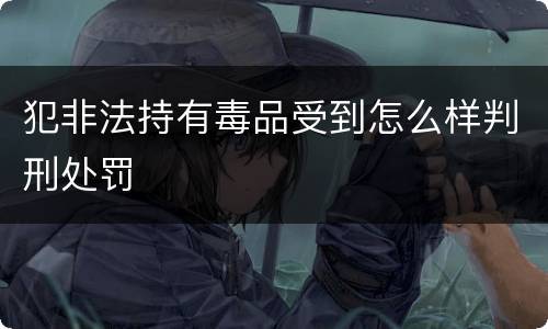 犯非法持有毒品受到怎么样判刑处罚