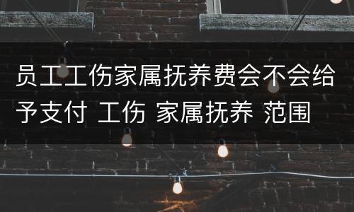 员工工伤家属抚养费会不会给予支付 工伤 家属抚养 范围