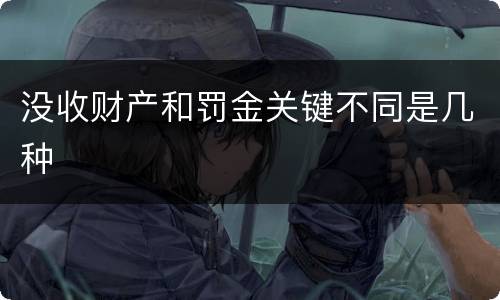 没收财产和罚金关键不同是几种
