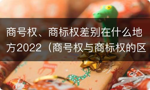 商号权、商标权差别在什么地方2022（商号权与商标权的区别）