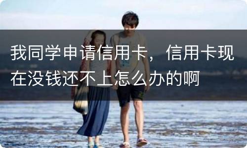 我同学申请信用卡，信用卡现在没钱还不上怎么办的啊