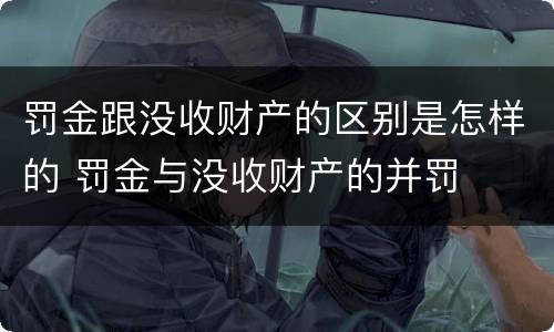 罚金跟没收财产的区别是怎样的 罚金与没收财产的并罚