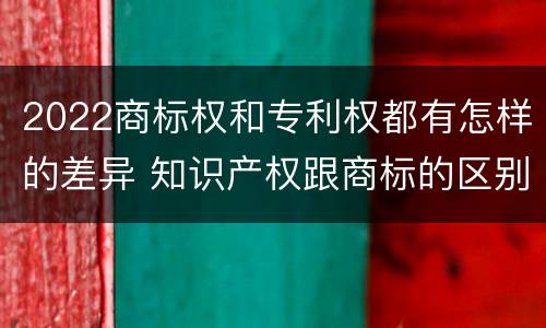 2022商标权和专利权都有怎样的差异 知识产权跟商标的区别