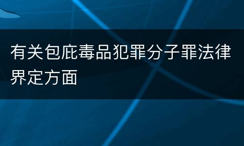 有关包庇毒品犯罪分子罪法律界定方面